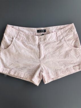 OTB Y2K Vintage Women's Shorts Light Pink White Stripes Low Rise Size 11/12 Soft